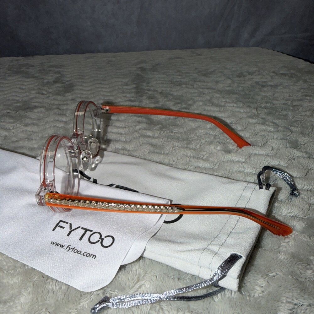 FYTOO Eyeglasses Frames Lysandra FT657431-02 Orange JTB-1815 45mm 25-145 New - Picture 2 of 4